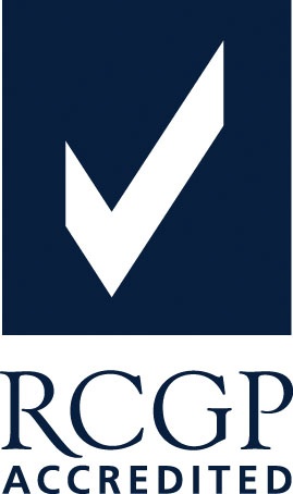 The Royal College of General Practitioners accreditation logo.